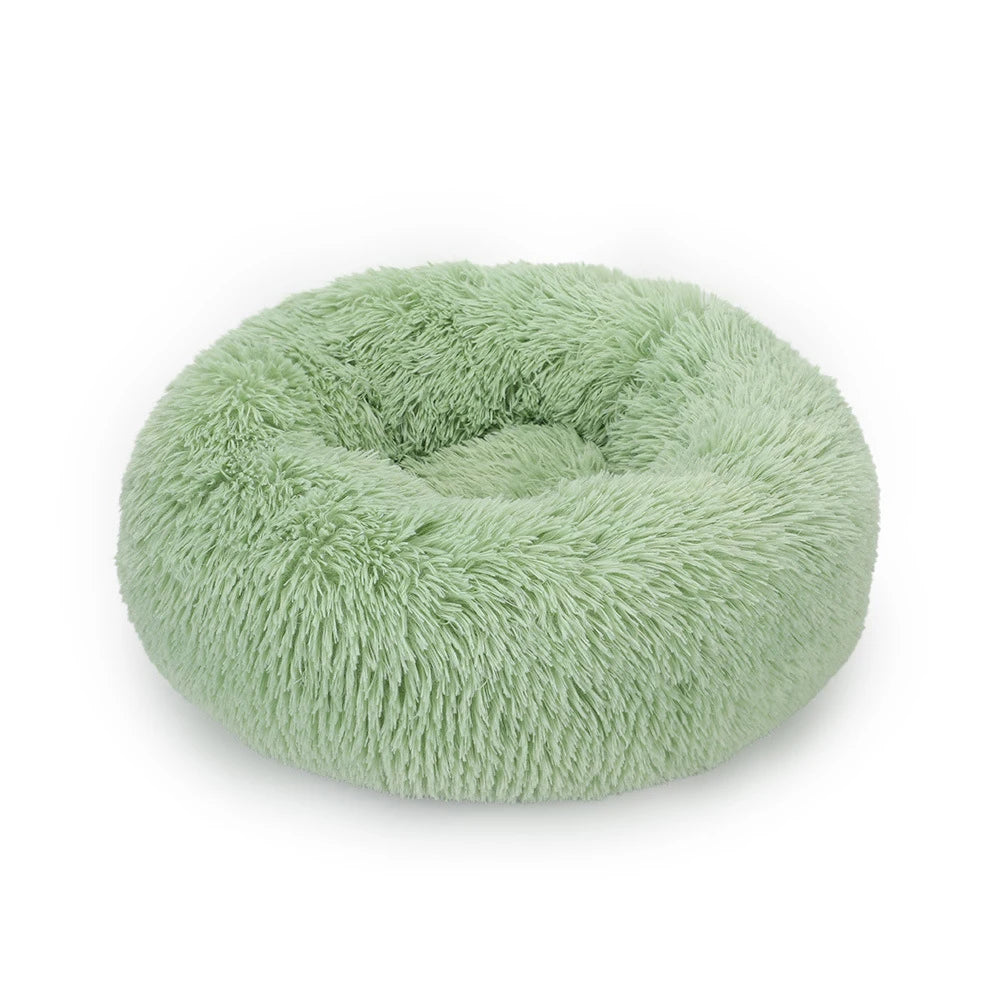 Donut Dog Bed Plush Basket Pets Accessories Round Pet Small Fluffy Medium Cushion Sofa Washable Warm Large Dogs Beds Mat Puppy