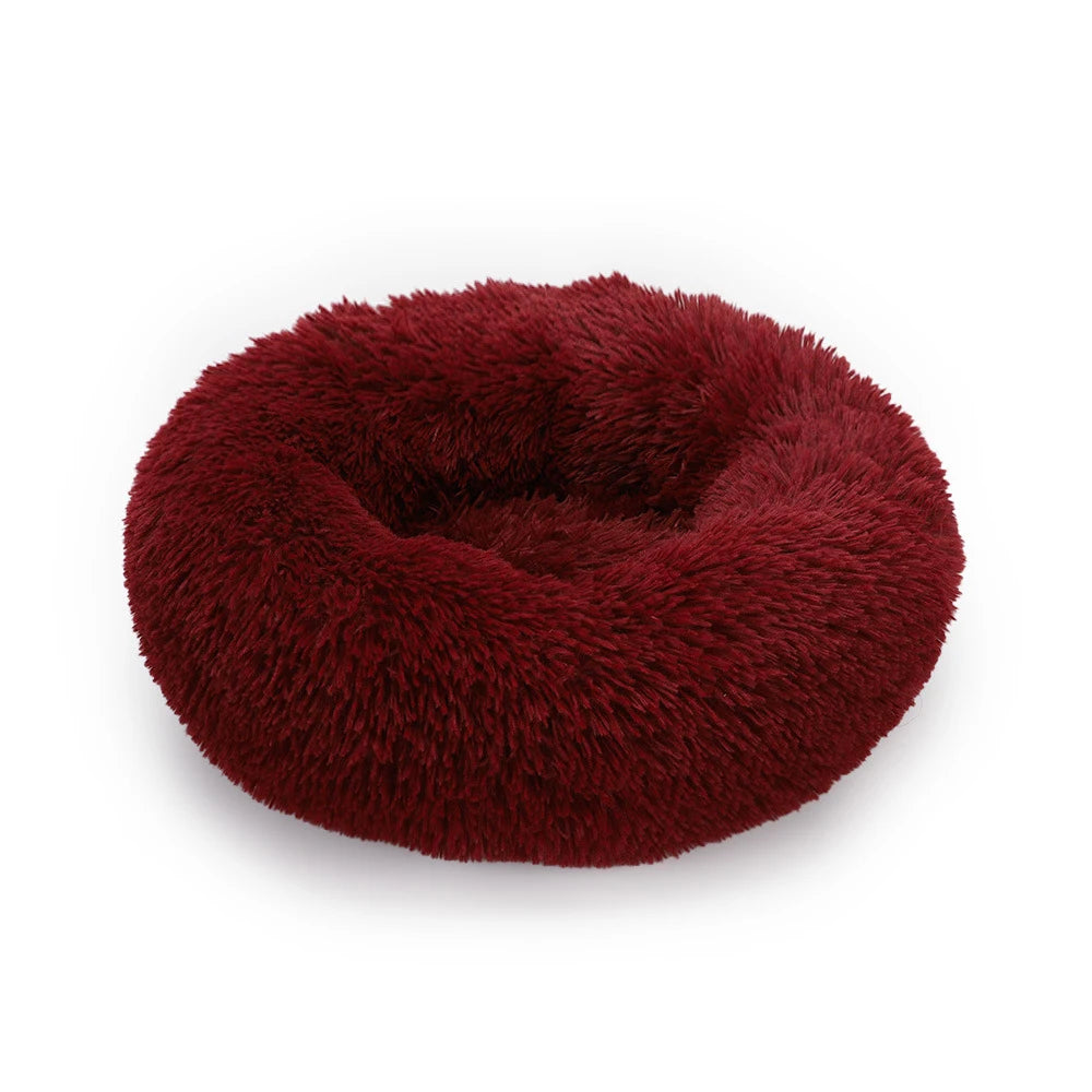 Donut Dog Bed Plush Basket Pets Accessories Round Pet Small Fluffy Medium Cushion Sofa Washable Warm Large Dogs Beds Mat Puppy