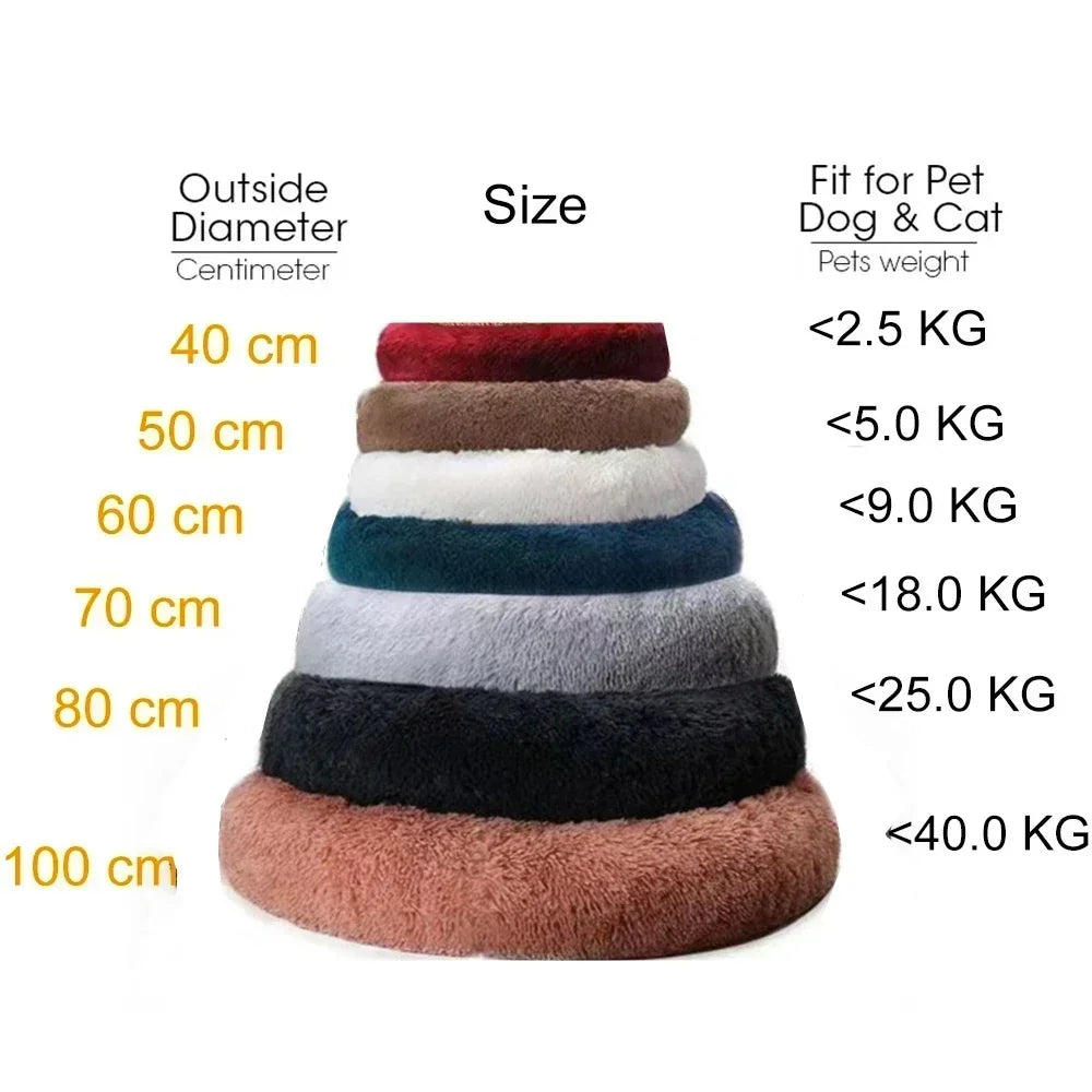 Cats Bed House Donut Round Sofa Supplies Winter Pet Accessories Warm Products Cushions Basket Kitten Mat For Cat Dog Beds