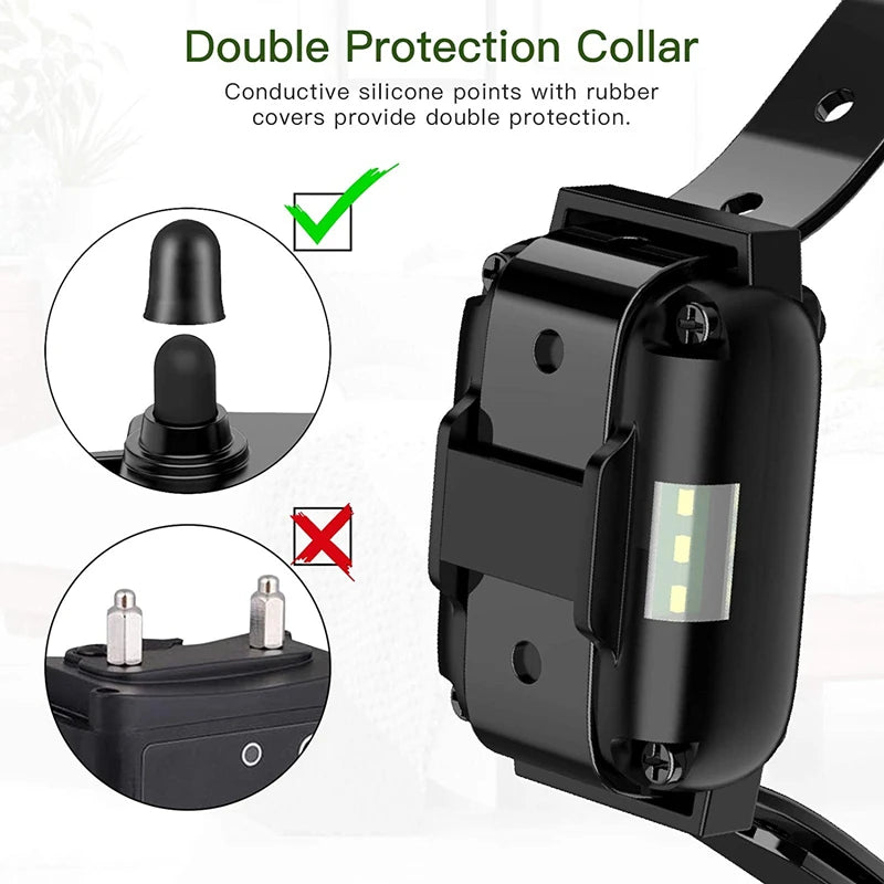 800M Remote Control Electric Anti Barking Training Dog Collar Rechargeable Waterproof Control Collar for Dogs Training Equipment