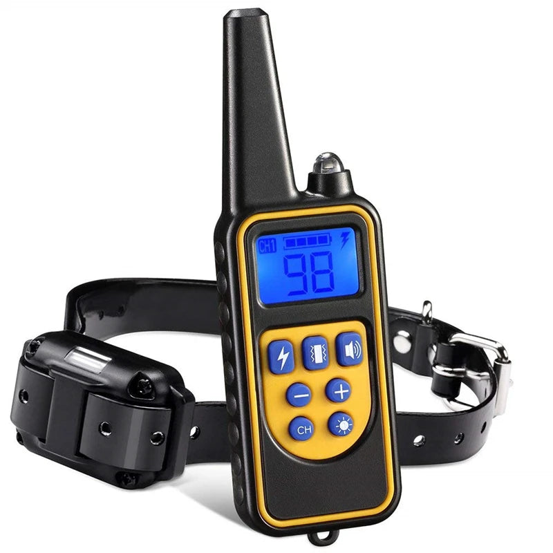 800M Remote Control Electric Anti Barking Training Dog Collar Rechargeable Waterproof Control Collar for Dogs Training Equipment