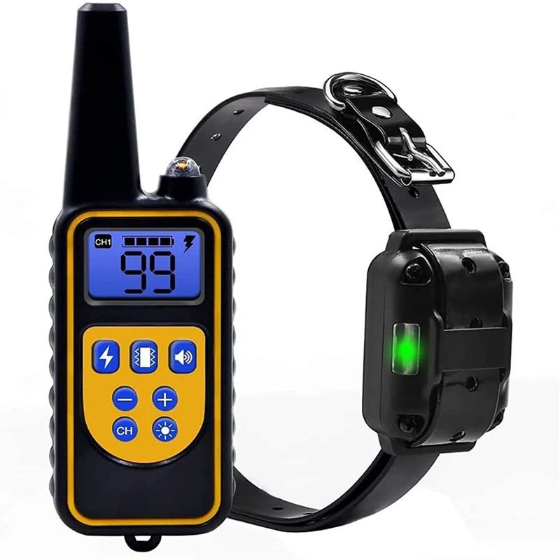800M Remote Control Electric Anti Barking Training Dog Collar Rechargeable Waterproof Control Collar for Dogs Training Equipment